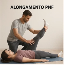 Ilustração de alongamentos PNF para pernas
